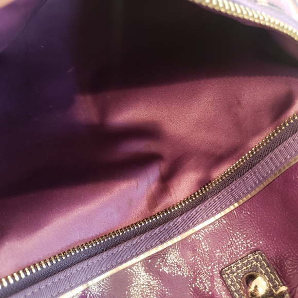 Coach Poppy Purple Plaid Tartan Glam Tote - Picture 16 of 16